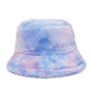 sweet-abstract-degraded-multicolor-cheesecake-fairytale-fashion-chic-fisherman-headwear-cotton-furry-adjustable-winter
