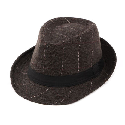 Plaid & Herringbone Trilby Hat