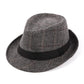 Plaid & Herringbone Trilby Hat