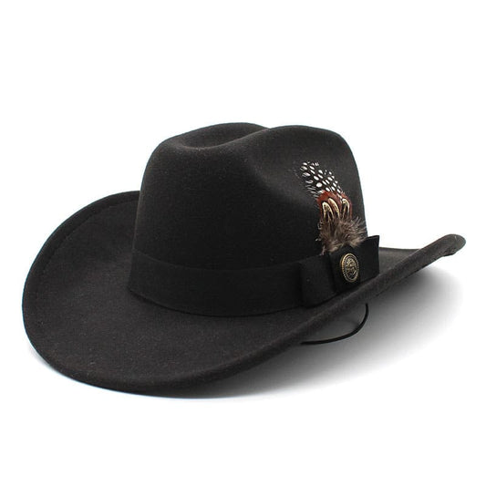Red River Feather Wool Cowboy Hat