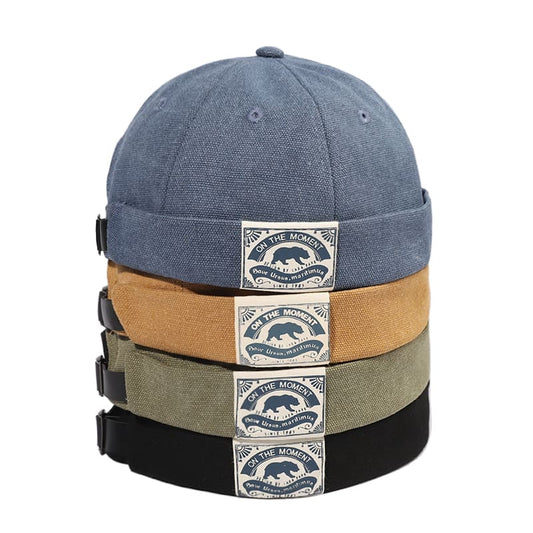 cotton-adjustable-brimless-hat-vintage