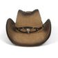 Silver Goat Leather Cowboy Hat