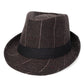 Striped Herringbone Trilby Hat