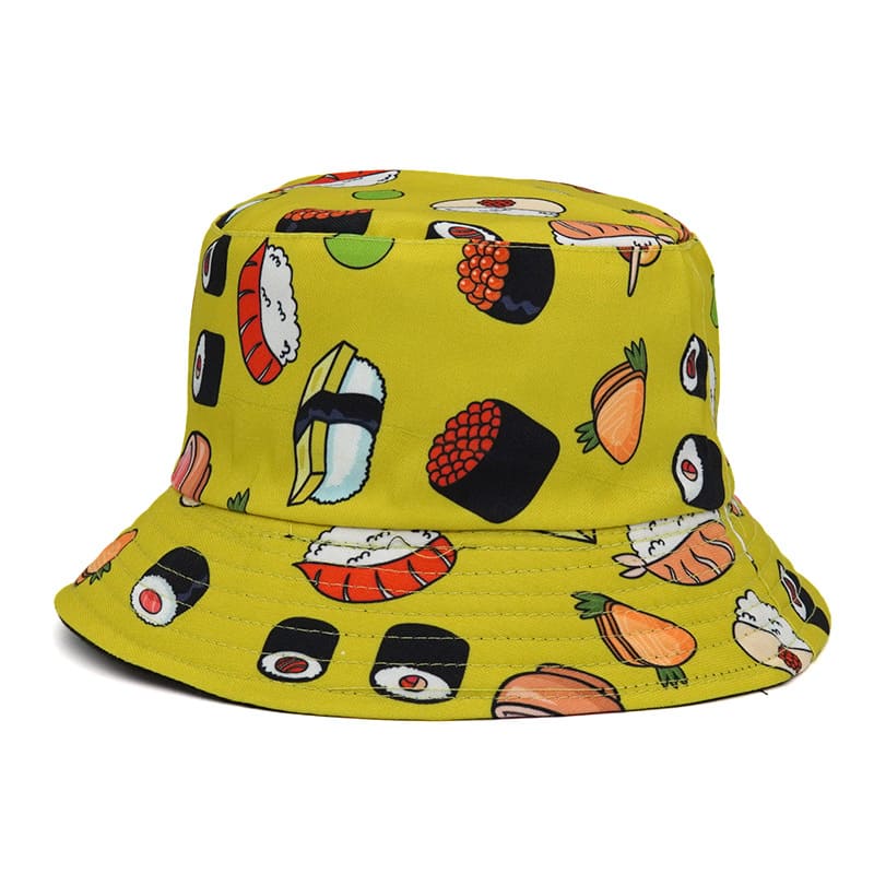Sushi Burger Food Bucket Hat
