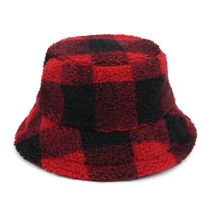 winter-plaid-furry-cold-protection-fisherman-cap
