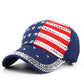 USA Flag Studded Baseball Cap