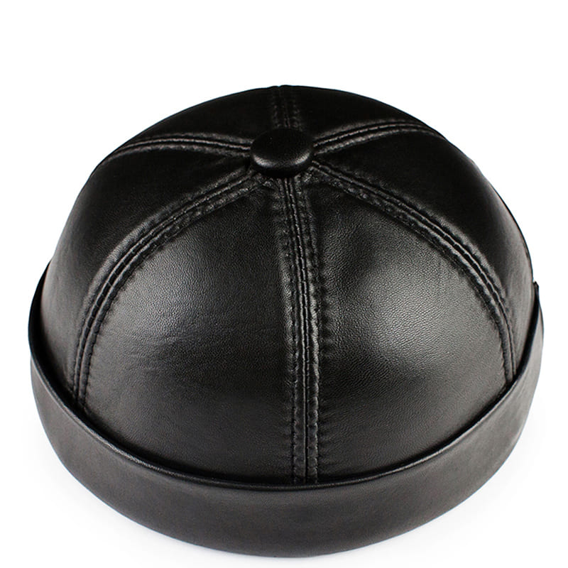 Docker Cap Pattern Vintage Genuine Leather Docker Cap – Ghelter