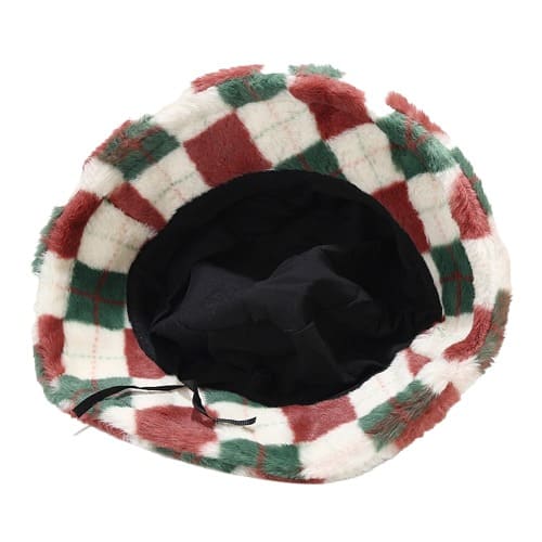 Vintage Rhombuses Fur Bucket Hat