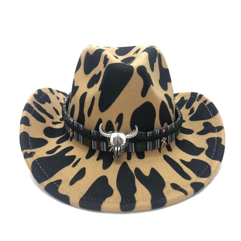 Western Cow Pattern Cowboy Hat
