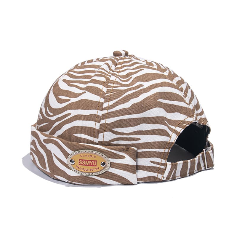 Zebra Pattern Cotton Docker Cap